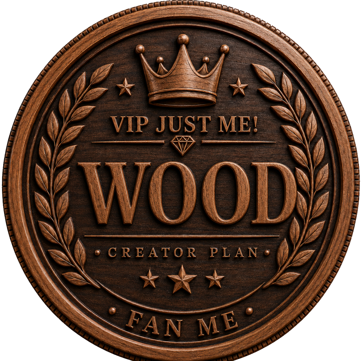 Wood membership medallion