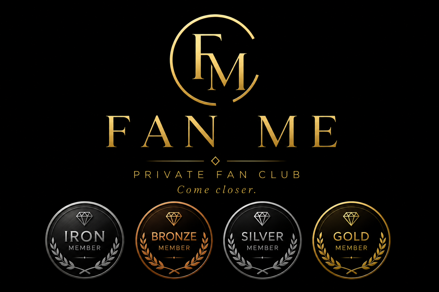 FAN ME medallions: Iron, Bronze, Silver and Gold